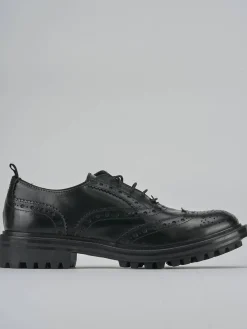 Stringate tacco 2cm pelle nero