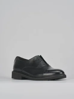 Stringate tacco 2cm pelle nero