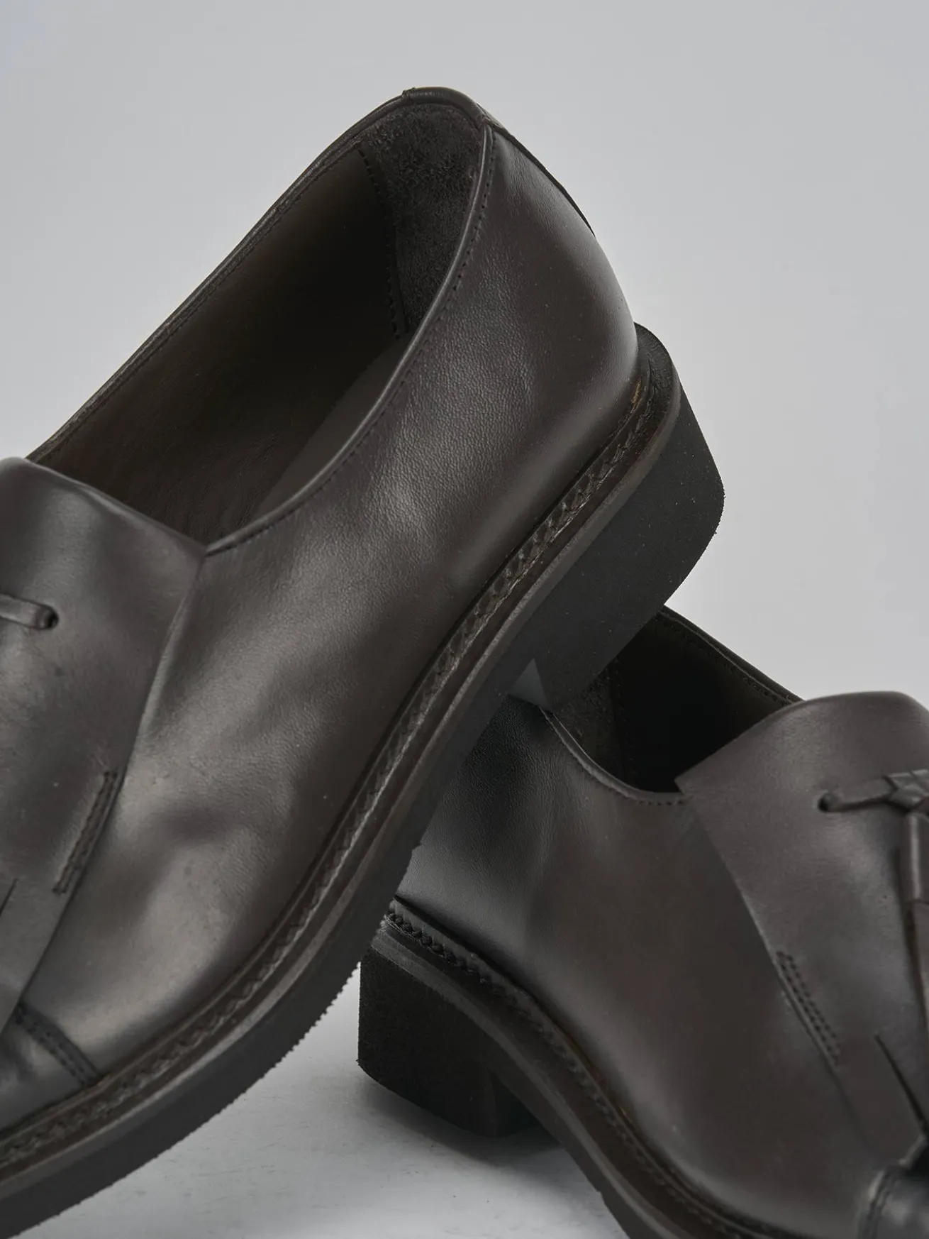 Stringate tacco 2cm pelle testa