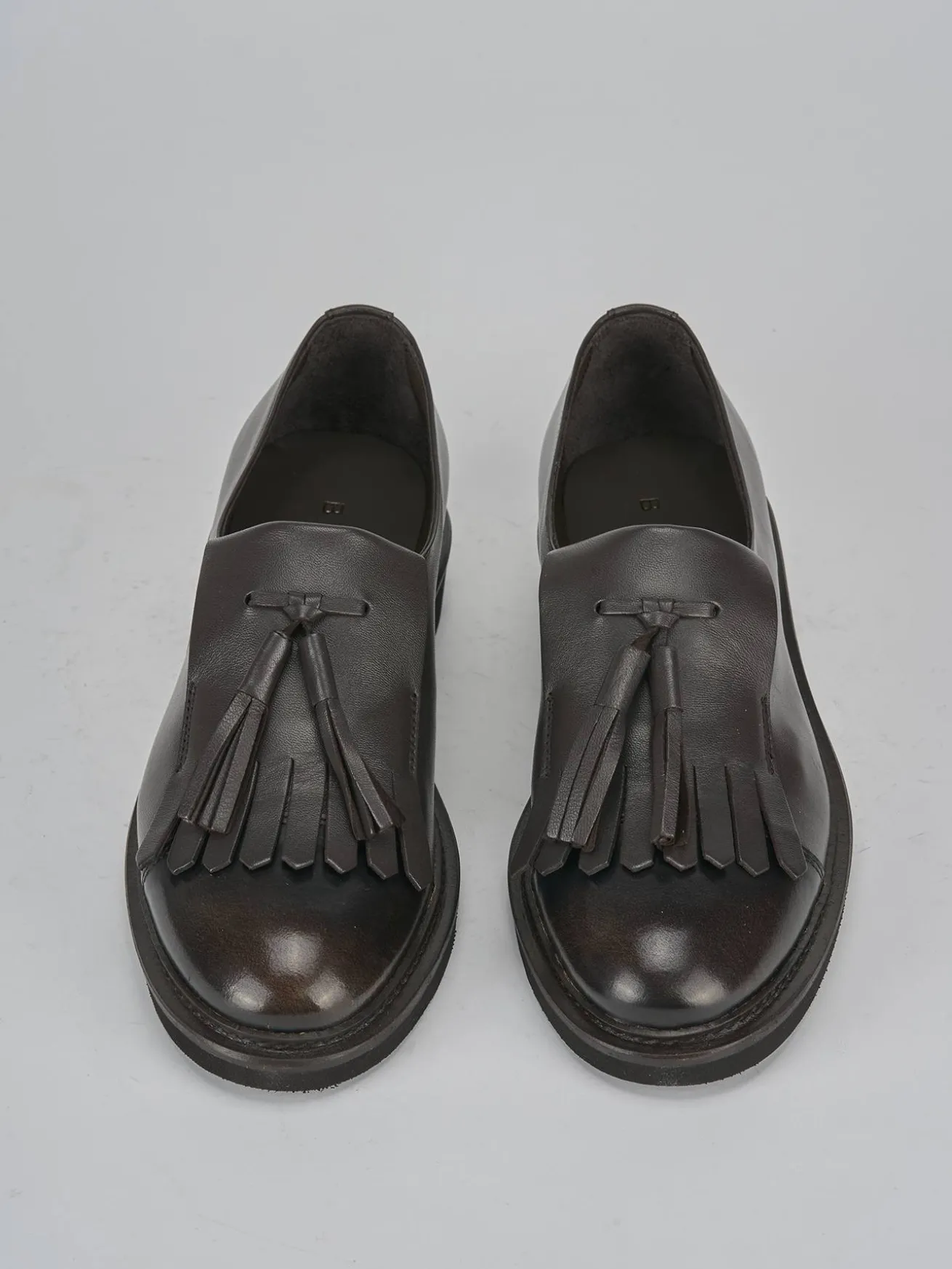 Stringate tacco 2cm pelle testa