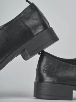 Stringate tacco 2cm pelle nero