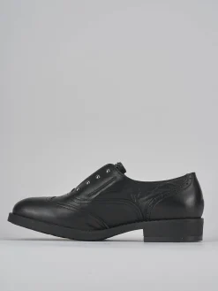 Stringate tacco 2cm pelle nero