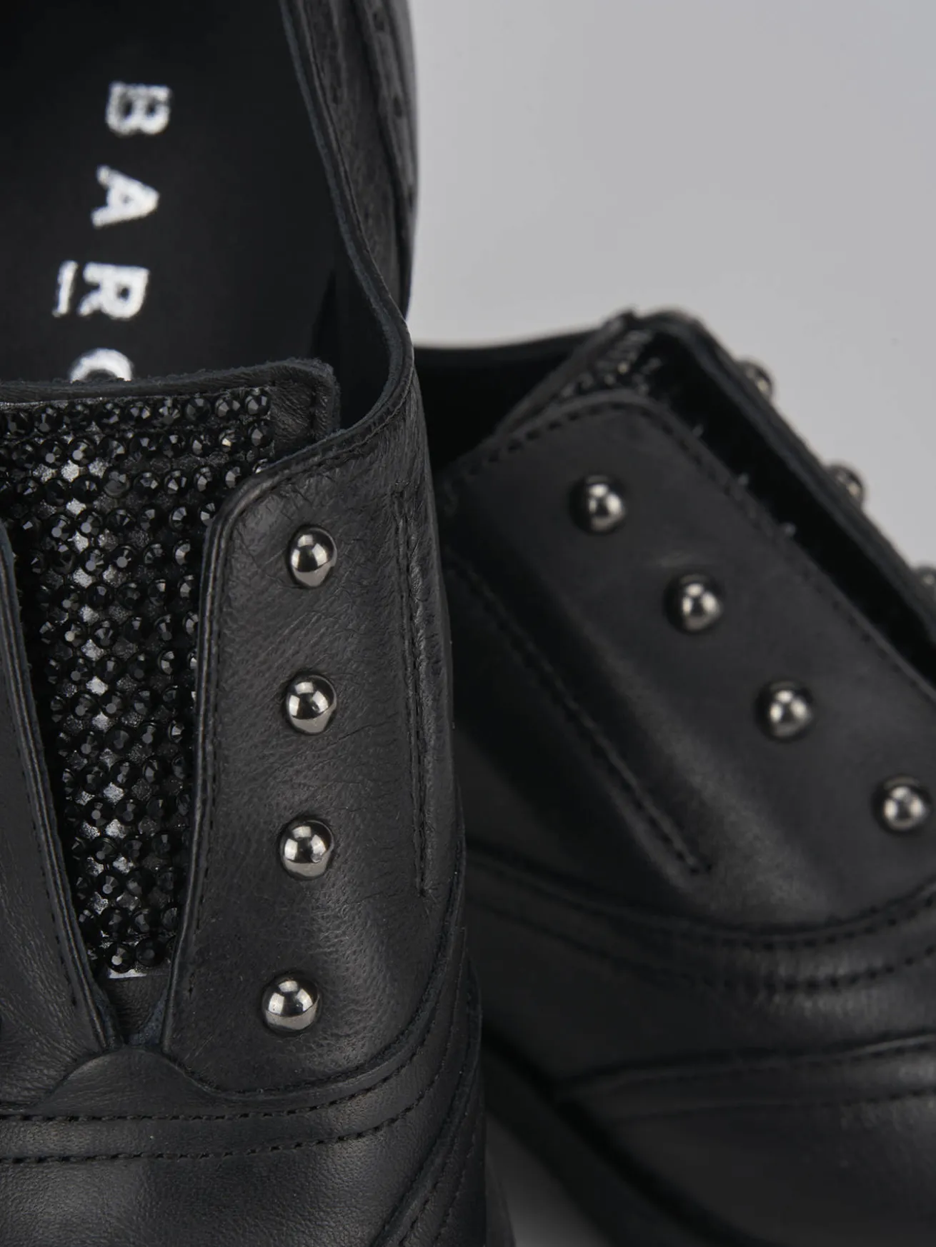 Stringate tacco 2cm pelle nero