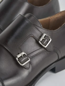 Stringate tacco 1cm pelle testa