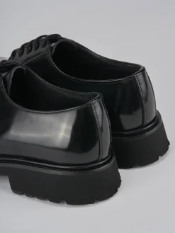 Stringate tacco 2cm pelle nero