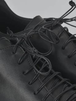 Stringate tacco 3cm pelle nero