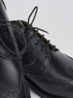 Stringate tacco 1cm pelle nero