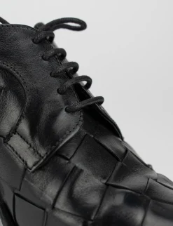 Stringate tacco 1cm pelle nero