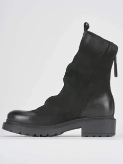 Tronchetto tacco 2 cm nero nabuk